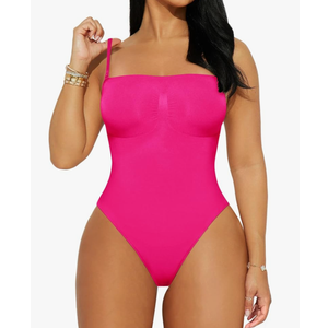 REORIA Shapewear Bodysuits for Women Tummy Control Seamless Body Shaper Sculpting Snatched Waist Butt Lifting Thigh Slimmer