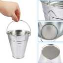 25 Pack 4.5 Inch Mini Metal Buckets, Metal Buckets with Handle, Easter Bucket,Pencil Holder and Flower Pots, Used to Carry, Store, or Even Plant, by GENHAKON.