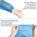 Berlune 40 Pcs Kid Ponchos Bulk Disposable Kids Rain Ponchos Bulk Emergency Raincoat with Elastic Sleeves(Blue, Green, Yellow, Purple, Pink)