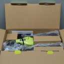 Leaf Blower Cordless - 21V Powerful Electric Leaf Blower with 2 Batteries and Charger, 2 Speed Modes, 2.0Ah Lightweight Battery Powered Leaf Blowers for Lawn Care, Patio, Dust, Blowing Leaves (Green)