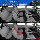 OEDRO Floor Mats Fit for Toyota Sienna 2025 2024-2021 7 Seat, Custom Fit TPE All Weather Sienna Car Mats Includes 1st, 2nd and 3rd Row Floor Liners