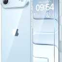 5 x TAURI for iPhone Air Case, Full Camera Protection with Screen Protector, Anti-Yellowing Military-Grade Protection Shockproof Slim Phone Case for iPhone 17 Air 6.5 inch, Clear
