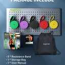 AugKnot Resistance Bands for Working Out: 5-Levels Exercise Bands Set - Pull Up Assistance Elastic Silicone - Physical Therapy/Stretching/Training - Home Gym for Women/Men