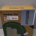 Gardner Pet Automatic Gravity Cat Food Feeder and Water Dispenser Stainless Steel Two-in-One Set Large Capacity Dispenser for Pets Dogs, Puppies, Kittens-(0.8 Gallons x 2) (Black Grey)