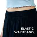 SANDY & SID 2025 Summer Womens Shorts Dressy Elastic Waist Pull On 5 Inch Inseam Pockets High Rise Stretchy Beach Casual Wear (Black, XXL)