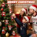 2 x 26 Letter Ornaments for Christmas Tree Decoration, Christmas Initial Ornament, Personalized Hanging Pendant Xmas Alphabet for DIY Craft Ornaments, Hanging Name Tags for Xmas Tree Decor (M)