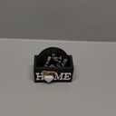 Queekay Coasters Set of 6 House Warming Gifts New Home Wooden Farmhouse Drink Coasters with Holder 4'' Funny Decoration for Kitchen Family Coffee Bar Tabletop Protection(Black)