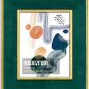 Suede 4x5 Frame - Single Frame, Christmas Elegant Green 4 x 5 Poster Frame, 4x5 Picture Frame for Artwork Puzzles Photos and Movie Posters