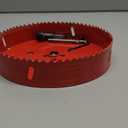 6-1/2 inch HSS Bi-Metal Hole Saw, Red Finish Corn Hole Cutter 165 mm for Wood Boards, Soft Metal Sheet, Drywall and Plastic