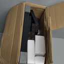 TUTOTAK C Shaped End Table with Charging Station, Set of 2, Couch Table, Tv Tray Table with 2 USB Ports and Outlets, Sofa Side Table for Small Spaces, Living Room, Bedroom TB01BK0442