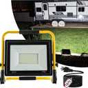 Waterproof Portable Flood Light 100W 10000 LM LED Work Light with 16.4FT Cord, Job Site Lighting for Workshop Garage Construction Site, Aluminum Outdoor/Indoor Work Lamp