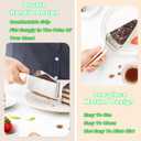 Suuker Cake Cutter, Stainless Steel Cake Knife and Server with Double Handle, Adjustable Cake Slicer for Cake Server, Pie Server, Cake Cutting Set for Wedding