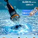 Wireless Remote Pool Vacuum, Cordless Pool Vacuum for Above Ground & Inground Pools, 18.5 GPM Powerful Suction, 75 Min Runtime, 69.3" Telescopic Pole for Spa & Hot Tub