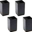 1 1/2-inch Black Bed Risers Carbon Steel Bed Elevator Metal Sofa Risers Square Furniture Risers, Pack of 4