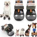 Dog Shoes for Large Medium Dogs, Dog Shoes for Summer Hot Pavement, Dog Boots & Paw Protectors Anti-Slip Waterproof Dog Booties for Outdoor Hiking Hardwood Floor with Reflective Straps Size 6