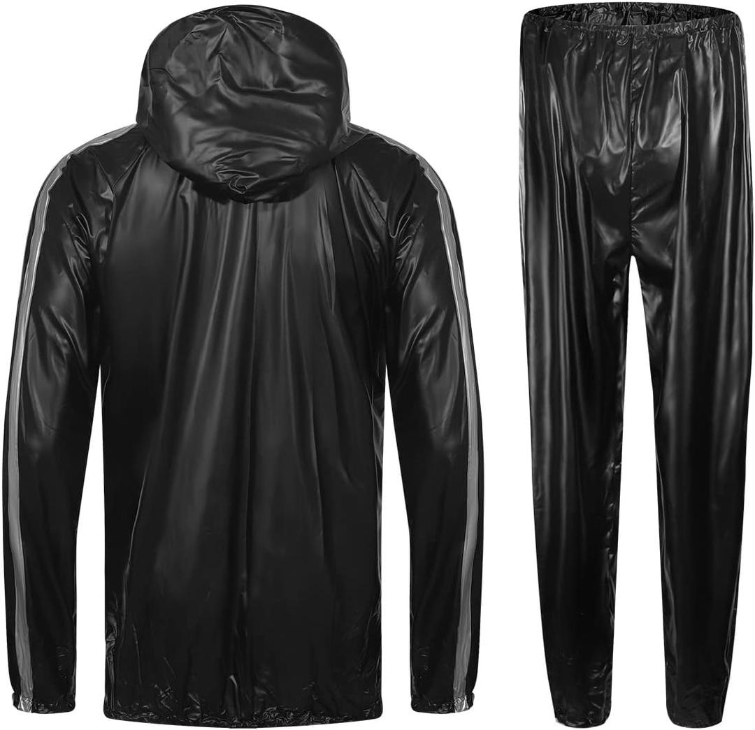 Sauna Suit Weight Loss Sweat Suit MMA Training Gym Jacket Pants Workout Suits for Men and Women Size XL Pants And Sweater