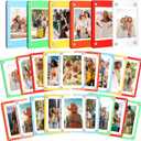 24 Pcs Acrylic Magnetic Picture Frame for Refrigerator, Mini Acrylic Magnetic Picture Frames Bulk, 2.36 x 3.54 Inches Double Sided Clear Fridge Magnets for Instax Mini Photos (6 Colors)
