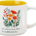 ONRRI Ceramic Mug 15 OZ (450ml) - Romans 13:8 "Whoever Loves Others Has Fulfilled the Law - Inspirational Floral Design - Premium Coffee Cup, Dishwasher & Microwave Safe - Ideal Gift for Tea