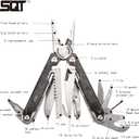 SQT2048 20-in-1 Multitool, Foldable & Self-Locking, Professional Tool for DIY, Home Repairs, Outdoor Camping – Must-Have Gifts for Men, Compact, Durable, All-in-One Tool for Every Task, Black