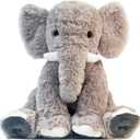 19.2 Inch Large Elephant Stuffed Animals,Clever Elephant Plush Toy for Kids, for Girls and Women,Super Soft Room Decoration(Gray).