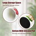 3 x pinata Embossed Mushroom Kitchen Decor Ceramic Utensil Holder, Cute Embossed Mushroom Utensils for Farmhouse Indoor Kitchen Decorations Rustic Farmhouse Decor (6.3 inch)