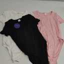 SweatyRocks Girl's 3 Pack Bodysuits Short Sleeve Crew Neck Ribbed Dance Leotards Sets (Multicolor)