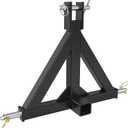 YINTATECH 3 Point 2" Receiver Trailer Hitch Heavy Duty Drawbar Adapter Category 1 Tractor Tow Compatible for Kubota, BX, LM25H, WLM Tractor, NorTrac, Yanmar, Kioti, Cat, John Deere
