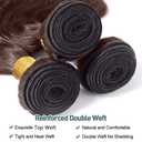 Color #4 Bundles Human Hair Chocolate Brown Water Wave Bundles 16 18 20 Inch Unprocessed Virgin Mixed Length Light Brown Bundle Hair Extensions 50 Gram Per Bundle