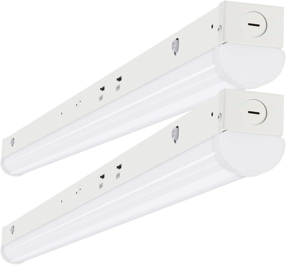 4FT LED Linear Light Fixtures, 50W/40W/30W, 3500K/4000K/5000K, 2Pack