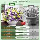 MARTINE MALL 18 Bundles Look Real Artificial Flowers for Outdoors, Realistic Fake Outdoor Flowers, UV Resistant Silk Pansy Flowers for Outside Faux Flower Plants for Outdoor Porch Garden, Mixed Colors