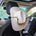 GEEDAR Cowboy Hat Holder Rack for Truck SUV Car (Keep Hat Shape) Car Clothes Hanger Bar Coat Hanger Hard Hat Holder for Truck Seat Car Accessories
