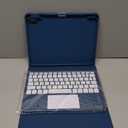 Compatible for iPad 11th 10th Generation Case with Keyboard, Folio Cover with Pencil Holder, Multi-Touch Trackpad, 7 Color Backlit, Detachable Keyboard for iPad (A16) 11th/10th Gen (Navy Blue)