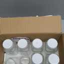 8 Pack 16 Oz Reusable Glass Milk Bottles w 100% Airtight Heavy Duty SCREW Lid & 2 Pour Spouts - Glass Juice Bottles w Capacity Mark - Beverage Drinking Jar Juice Container Breast Milk(Extra 2 Lids)