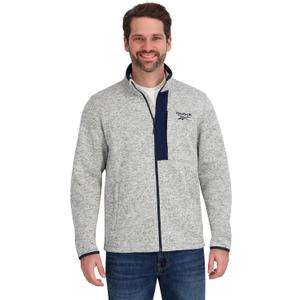 Reebok Men's Mock Neck Zip-up Sweater Fleece Shell Jacket