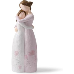 Mother Daughter Hug Figurine  Handcrafted Resin Collectible Figurines Home Decor, Sentimental Gift for Mom Birthday, Mothers Day, Thanksgiving, Christmas, Purple