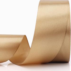 Baby Blue Satin Ribbon 1-1/2 Inch x 100 Yards Single Face Polyester Satin Ribbon for Gift Wrapping, Floral Bouquets, Bows and Craft Making, Christmas Valentines Birthday Wedding and Party Decoration Gold Satin