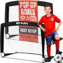 NET PLAYZ 4ftx3ft Easy Fold-Up Portable Training Soccer Goal, 36"D x 48"W x 36"H, Set of 2