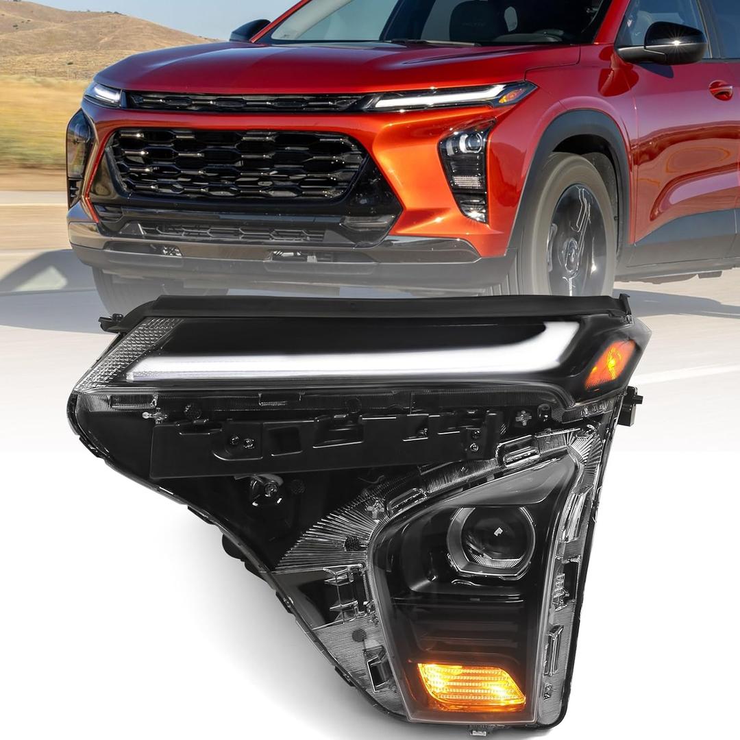 Huray Left Headlight w/LED DRLFit for Chevy Trax LT/2RS/Activ 2024 2025 LH Projector Headlamp OE Factory Head Light Replacement for GM2502553 42876952 Driver Side