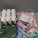 84 Pcs Adopt a Pet Party Supplies 24 Mini Animals 10 White Plastic Fence 24 Paper Gift Boxes 24 Adoption Cards with Mini Chalkboard and Artificial Lawn(Unicorn