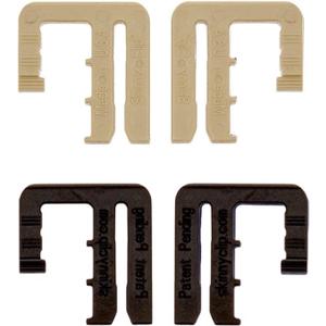 Waistband Tightener - Replace Belts For Women & Men - Hold Up Your Pants - Waist Cinch Clip - 4 Pack (2 Black 2 Khaki)