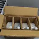 MONITO 28 Oz French Onion Soup Bowls With Handles, Stackable Ceramic Soup Crocks, Serving Bowls Set of 4, Oven/Microwave/Dishwasher Safe, for Chili, Beef Stew, Cereal, Pasta, White-blue