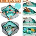 MOMINSIDE Diaper Bag Backpack, Small Diaper Bag, Mini Baby Diaper Bag with 12 Pockets, 4 Insulated Pockets, Changing Pad, Stroller Straps (Grey)