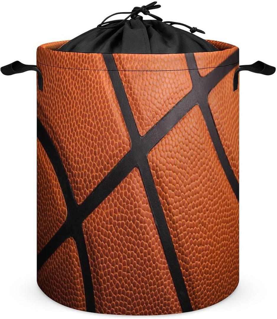 Basketball Laundry Hamper Collapsible Kids Laundry Basket for Boys Room Decor Storage Basket Boys Hamper Basketball Room Decor and Accessories