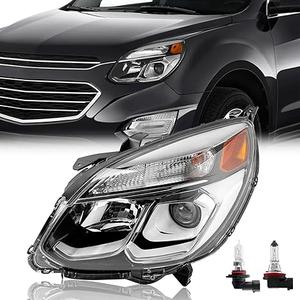 TODO Headlight Compatible with 2016 2017 Chevy Equinox Diesel Headlight with Bulbs Headlamp Replace 23342703 84009752 114-02904L GM2502424 Driver Left Side