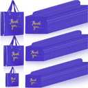Teling 200 Pcs Thanks Bags with Handle Bulk Thank You Merchandise Bags 3 Size Plastic Packet Retail Shopping Package for Boutique 9 x 12'', 12 x 15'', 15 x 18''(Purple)