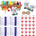 48 Sets Fishing Party Favors Candy Little Tackle Boxes with Red White Floater Thank You Cards for Making My Reel Fun Fishing Theme Party Decorations