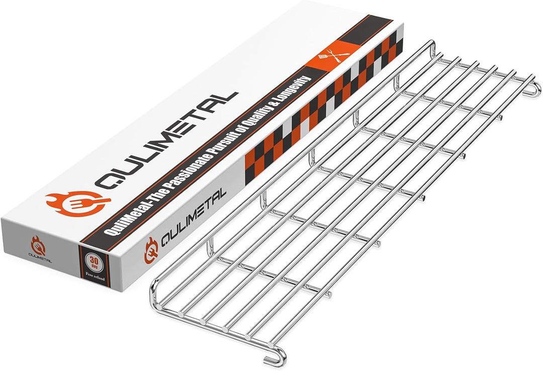 QuliMetal Stainless Steel Grill Warming Rack for Weber Genesis II 300 Series Gas Grills, Genesis II E-310, II E-315, II E-330, II E-335, II S-310, II S-335 Series, Replacement Parts for Weber 66044