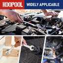 Ratchet Wrenches Set, 22-Piece Combination Wrench Set, Metric & SAE, Anti-Slip Grip, CR-V Steel, 1/4" to 3/4" & 6mm to 18mm, Portable Oxford Pouch Organizer