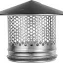 6 Inch Round Roof Rain Cap HVAC Vent Galvanized Steel All Weather Chimney Cap Roof Top Round Roof Vent with Rubber Gasket for Perfect Insulation Vent Cover 