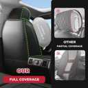 FREESOO Tundra Seat Covers 2014-2021 Full Set, Fit for Toyota Tundra Crewmax Cab, Custom Truck Seat Covers with Waterproof Faux Leather Black